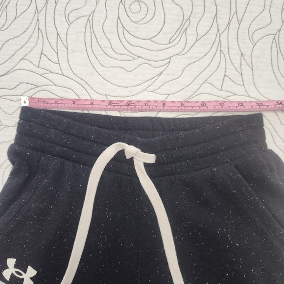 [XS] Black/White Speckled Under Armour Sweatpants - Picture 15 of 16